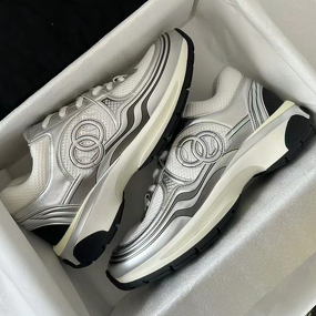 Dad Shoes Manufacturer - Cowhide Mesh Lace-Up Breathable Height-increasing Autumn