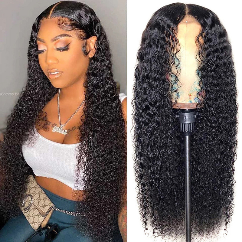 Wig Manufacturer - Synthetic Long Curly Transparent Hairline Split Head Cover