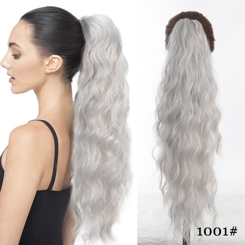 Ponytail Wig Manufacturer - Remy Hair 120% Density 24in Wavy Clip for Women