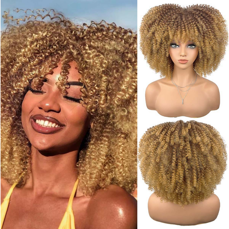Wig Manufacturer - Synthetic Afro Short Curly Fluffy Kinky European American