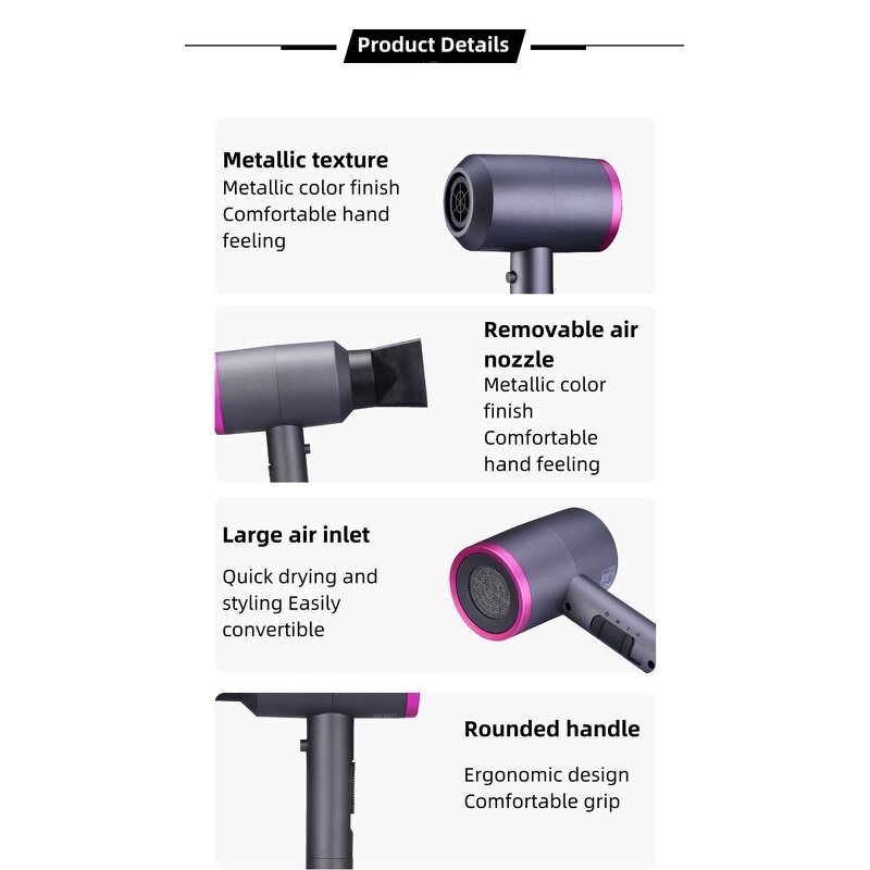 Hair Dryer Manufacturer - Professional High-Speed Negative Ion Salon Multifunctional