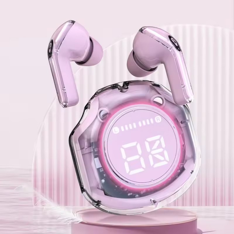 Wireless Earbuds Manufacturer - Air39 TWS Transparent Crystal with Digital Display