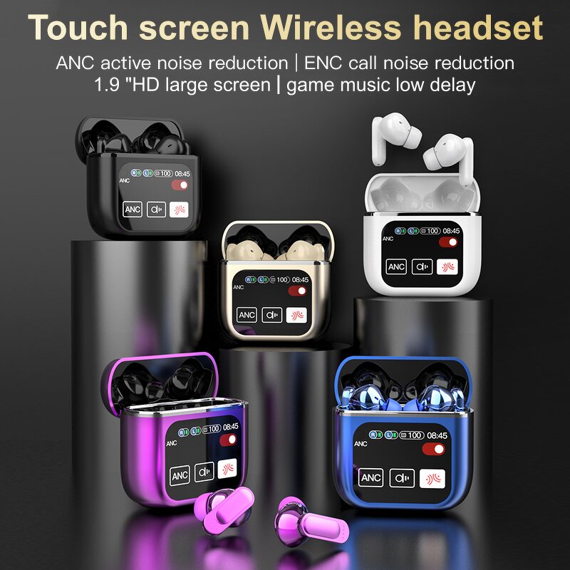 Wireless Earbuds Manufacturer - SE60 TWS with ANC, LCD Touch Screen & IPX5