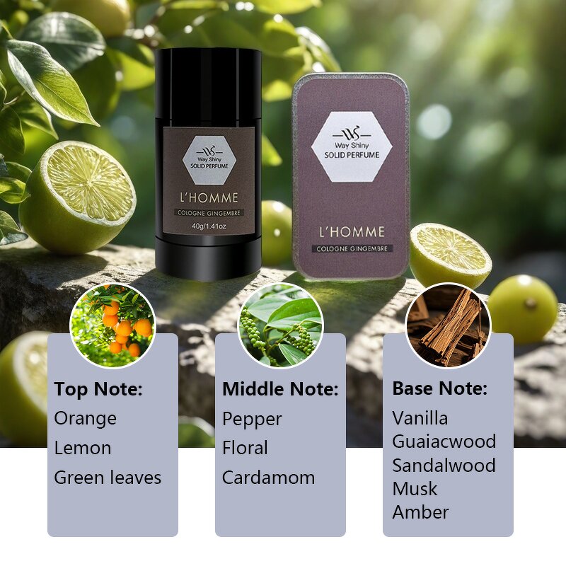 Solid Perfume Balm Manufacturer - Men's High Luxury Ginger Cologne, Portable