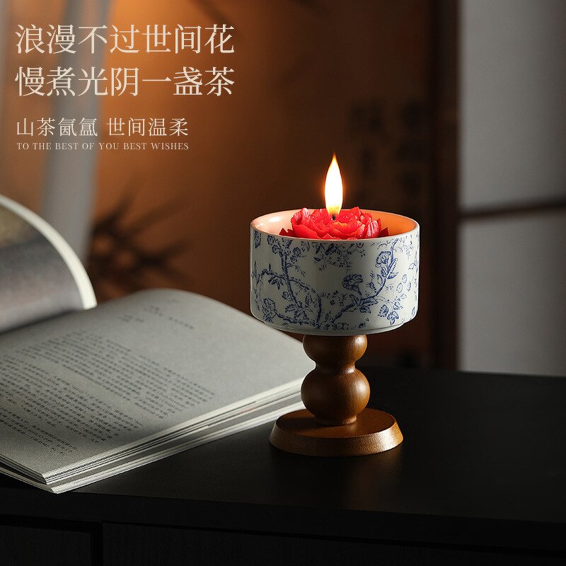 Scented Candle Gift Box - Manufacturer Camellia Ceramic Holder Wholesale for Girls
