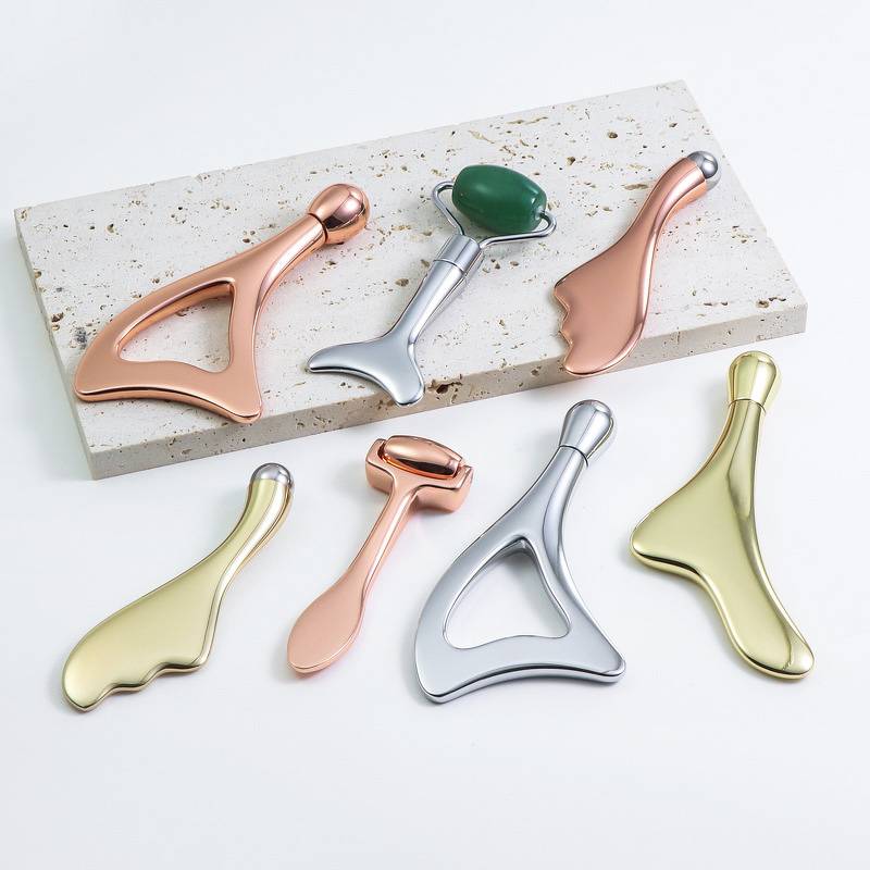 Eye Massage Stick - Manufacturer T/Fish Shape Metal Facial Roller Jade Roller