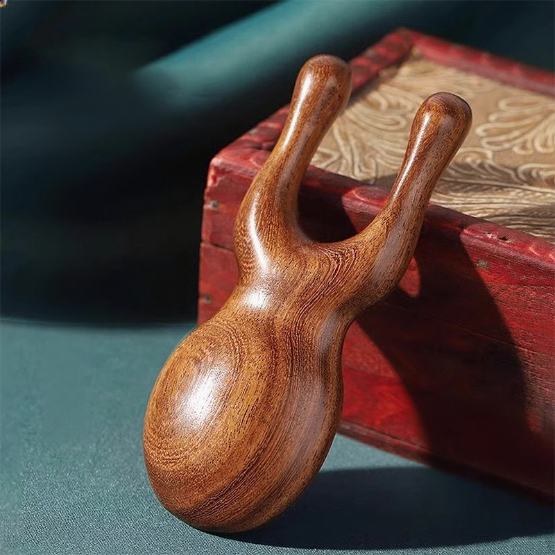 Comb & Jade Roller - Manufacturer Sandalwood 4-in-1 Gua Sha Meridian Dredging