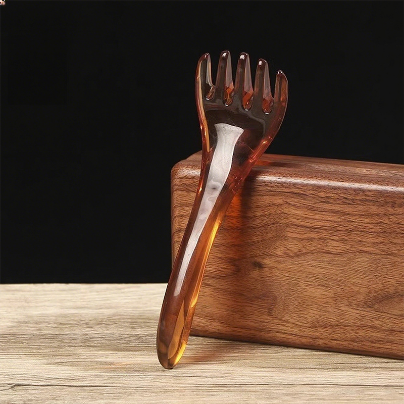 Comb & Jade Roller - Manufacturer Sandalwood 4-in-1 Gua Sha Meridian Dredging