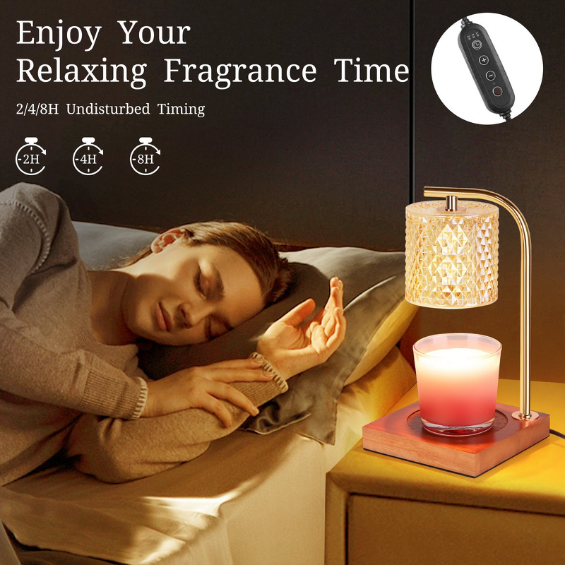 Candle Warmer Manufacturer - Wood Eco-Friendly Silk Screen Printed, Adjustable Light