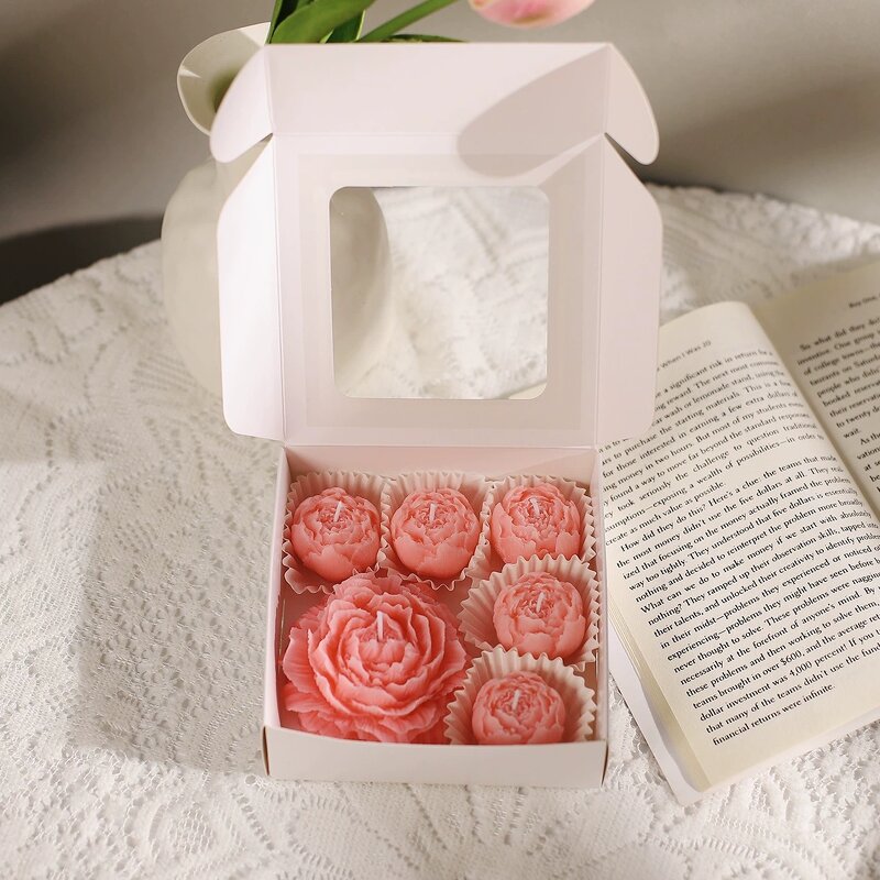 Soy Wax Candle Set Manufacturer - Handmade Peony Flower Rose, Aromatic Gift Set