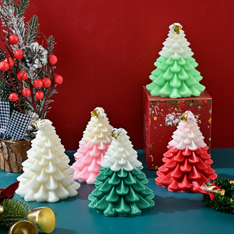 Christmas Candle Manufacturer - Christmas Tree Aromatherapy Soy Wax in Glass Jar