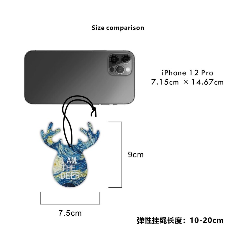 Car Air Freshener Manufacturer - Natural Scented Tea Paper Hanging Deer Shape