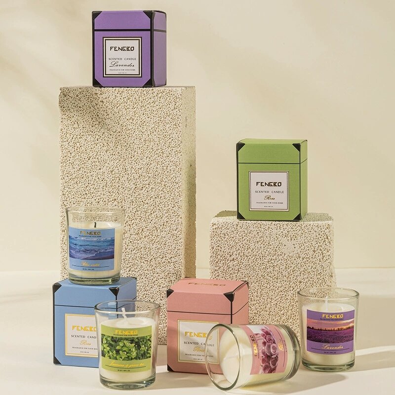 Aromatherapy Candle Manufacturer - Glass Cup Premium Gift Box, Handmade Soy Wax Smokeless