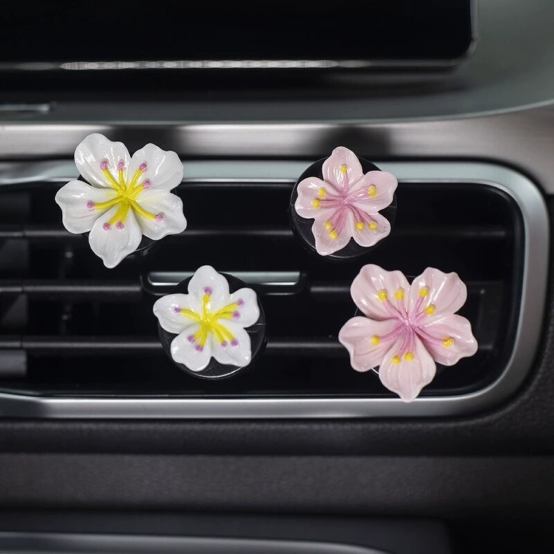 Car Perfume Clip Manufacturer - 2pcs Flower Air Outlet, Peach Blossom Aroma Diffuser