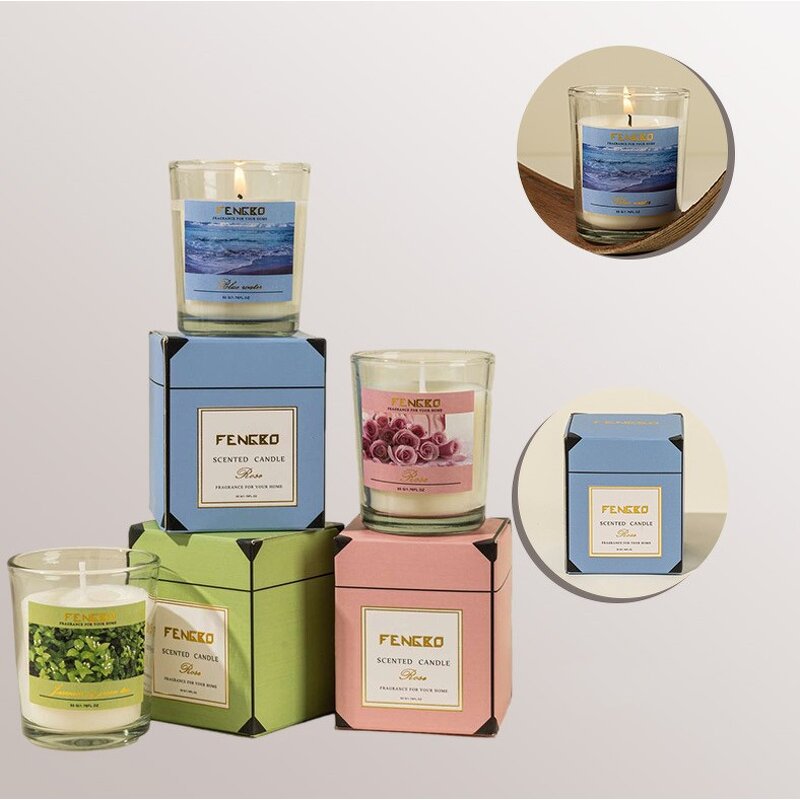 Aromatherapy Candle Manufacturer - Glass Cup Premium Gift Box, Handmade Soy Wax Smokeless