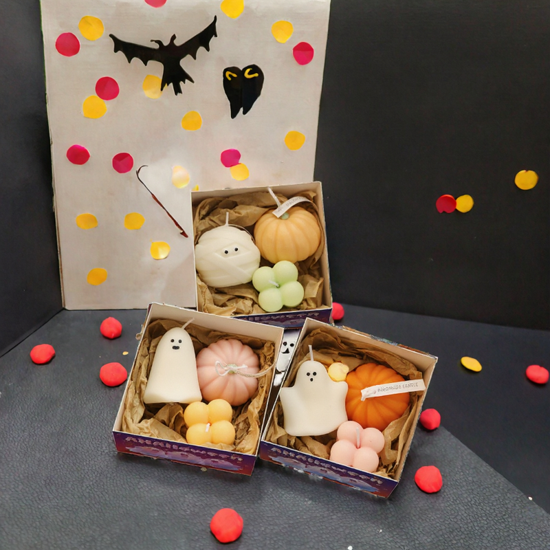 Candle Set Manufacturer - Halloween 3-Piece Art, Soy Wax Scented for Festive
