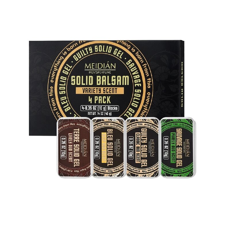 Solid Cologne Set Manufacturer - Men's Long Lasting 4 In A Box, Portable Floral Balm