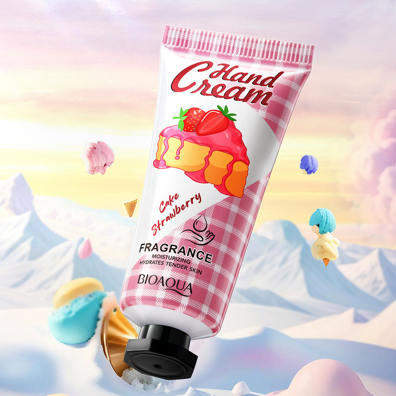 Hand Cream Manufacturer - Strawberry Cake Scented 20g, Moisturizing & Whitening