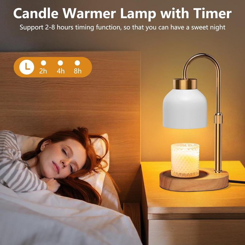 Candle Warmer Manufacturer - Adjustable Flameless Wood Table Lamp for Wax Melting