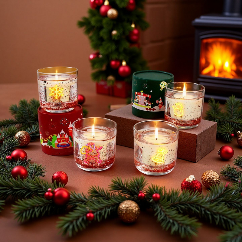 Scented Candle Manufacturer - Customized Jar Glass Soy Wax, LED & 1-Color Print