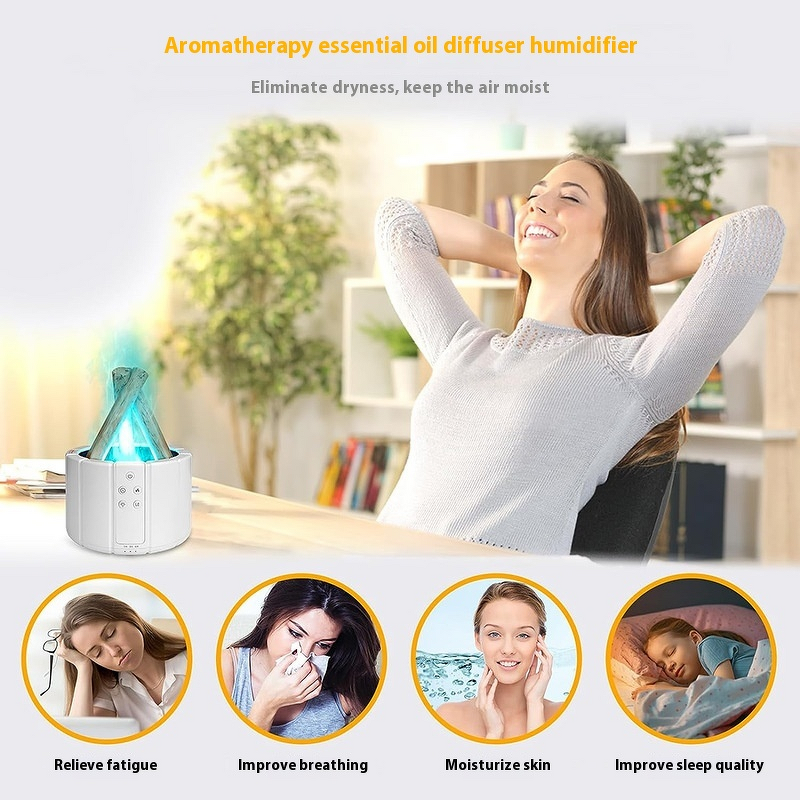Aromatherapy Machine Manufacturer - Colorful USB Desktop, Silent Simulated Flame Humidification