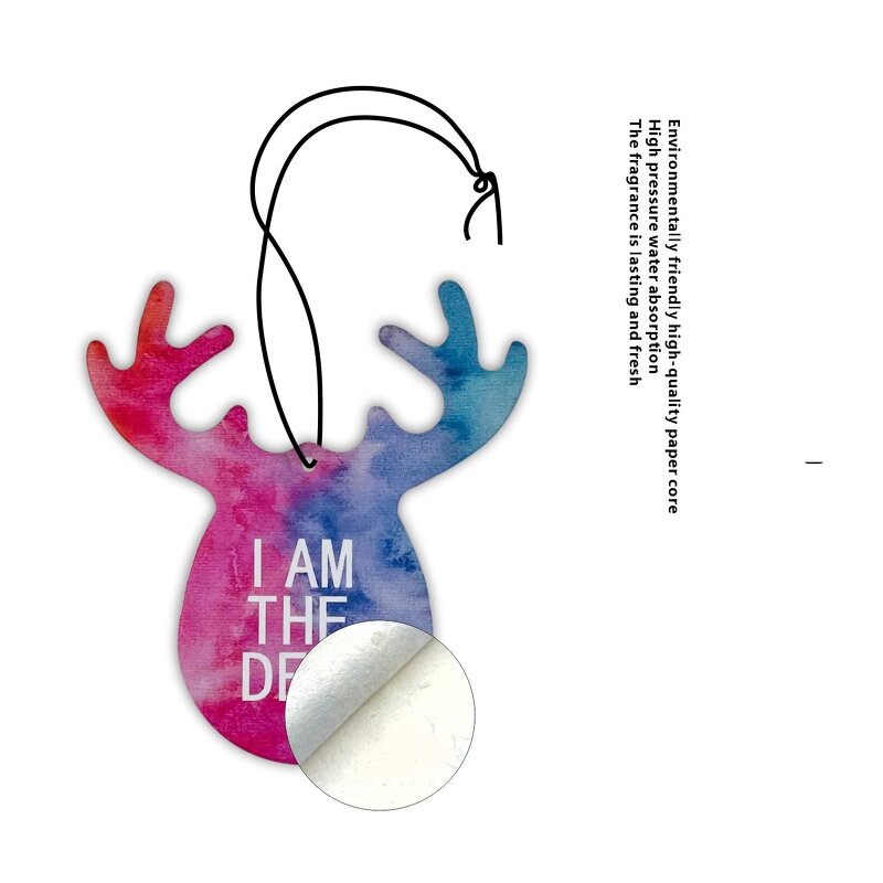 Car Air Freshener Manufacturer - Natural Scented Tea Paper Hanging Deer Shape