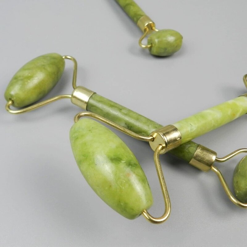 Jade Roller Manufacturer - Face Slimming Double Head, Facial Lifting Massage Stone