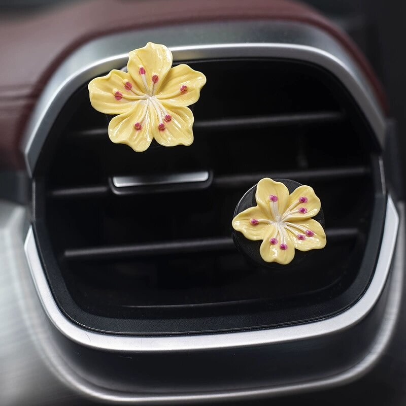 Car Perfume Clip Manufacturer - 2pcs Flower Air Outlet, Peach Blossom Aroma Diffuser