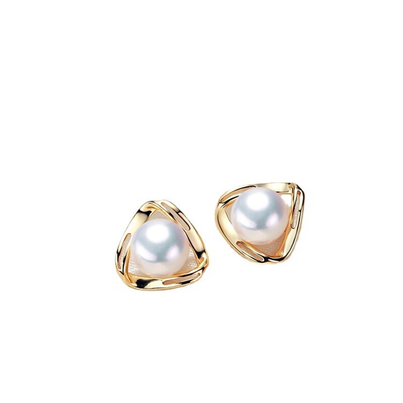 Earrings - Manufacturer S925 Silver Freshwater Pearl Highlighter Fashion Stud