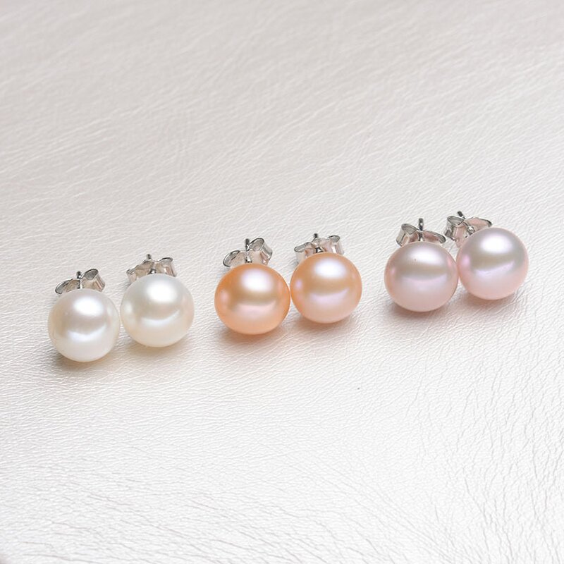 Earrings - Manufacturer Wholesale 5A S925 Silver Natural Pearl Stud for Women