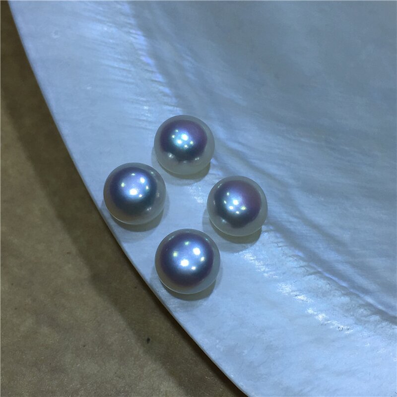 Pearls - Manufacturer 5-12mm 6A Half Drilled Button Shape Loose Freshwater Pearl