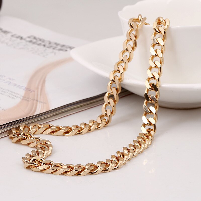 Necklace - Manufacturer Wholesale 10pcs Stainless Steel Gold Snake Herringbone Men