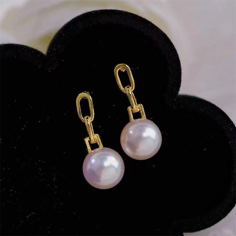 Earrings - Manufacturer 14K Gold 5A/6A Pearl French Vintage Light Luxury Drop