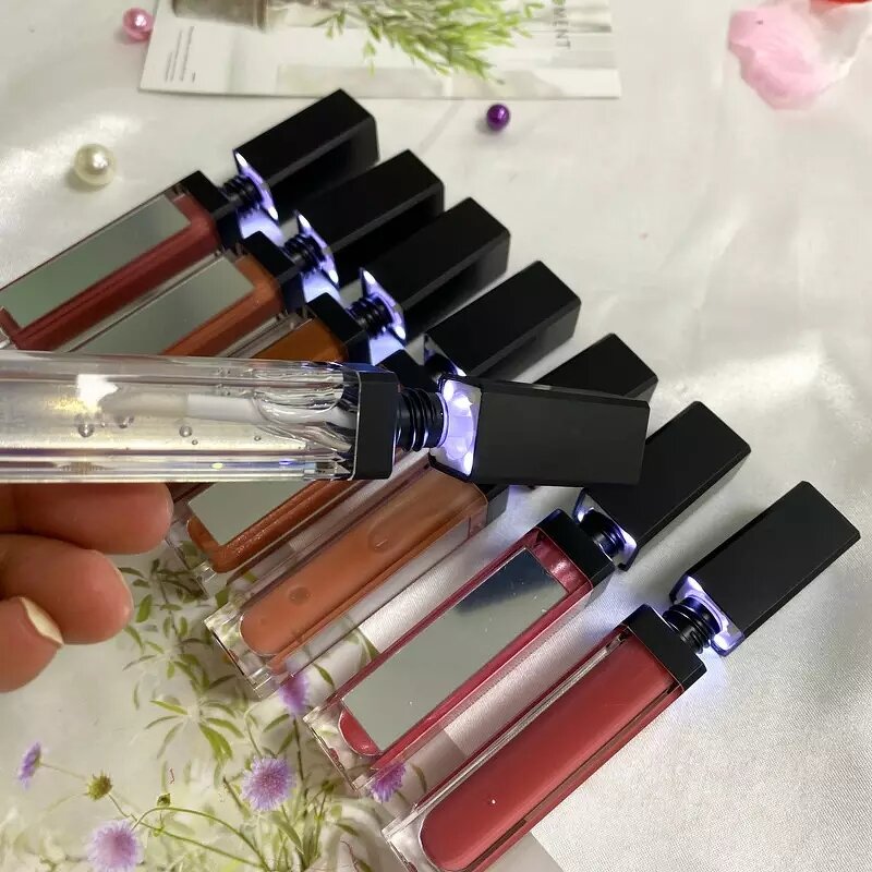 Lipgloss - Manufacturer Private Label LED Mirror Tube Waterproof Matte Liquid