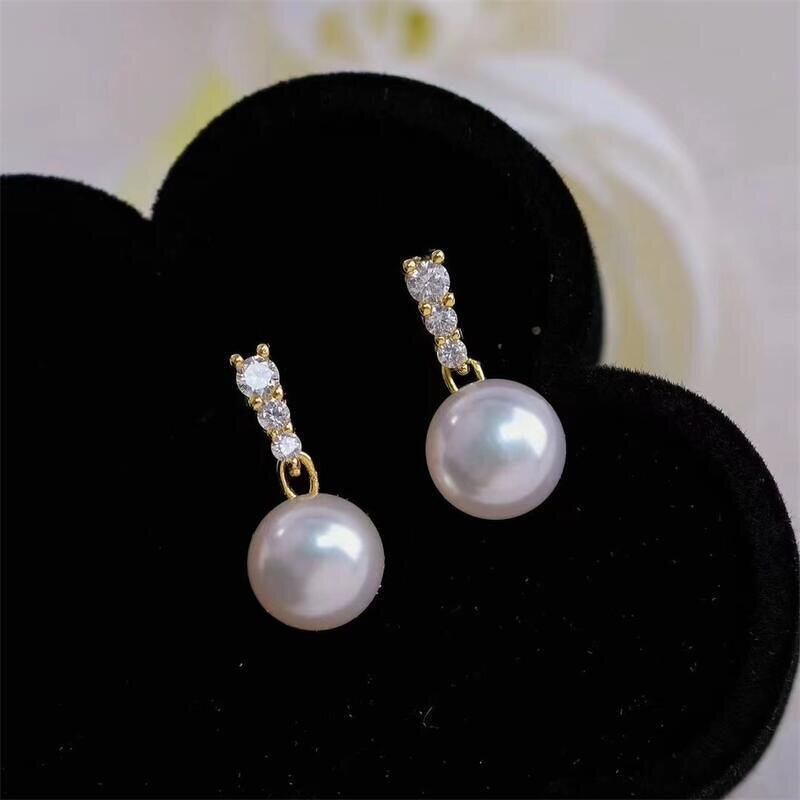 Earrings - Manufacturer 14K Gold 5A/6A Pearl French Vintage Light Luxury Drop
