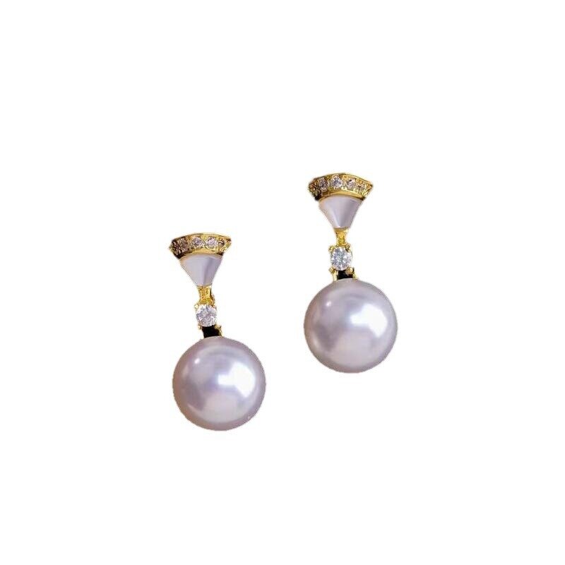 Earrings - Manufacturer 14K Gold 5A/6A Pearl French Vintage Light Luxury Drop