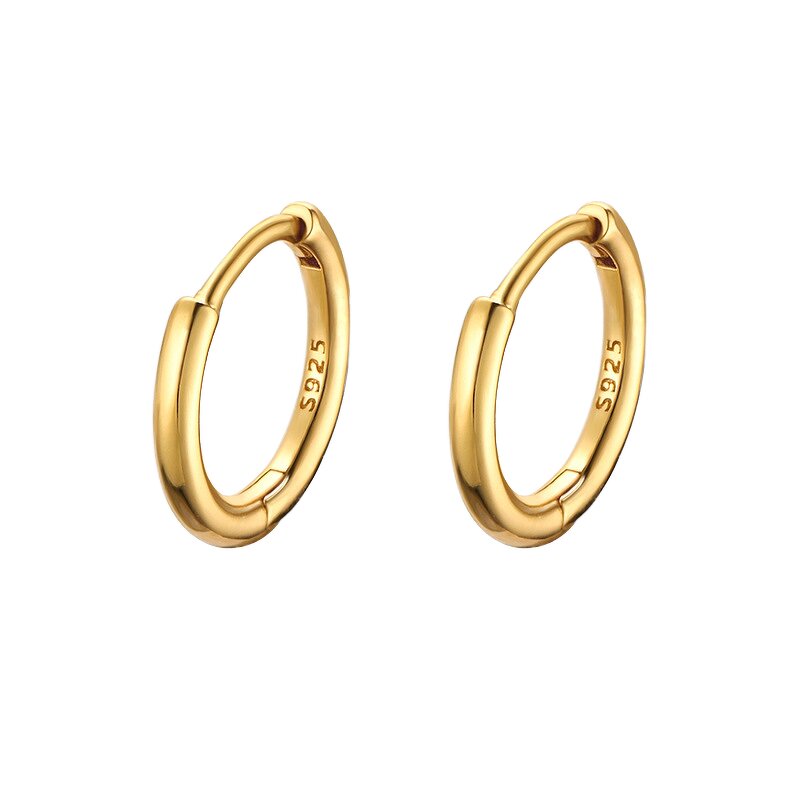 Earrings - Manufacturer 2025 S925 Silver Gold Glossy Huggie Piercing Hoop Women