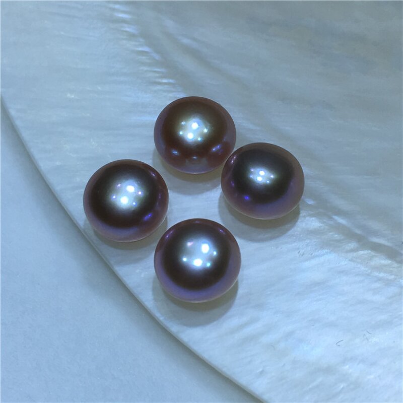 Pearls - Manufacturer 5-12mm 6A Half Drilled Button Shape Loose Freshwater Pearl