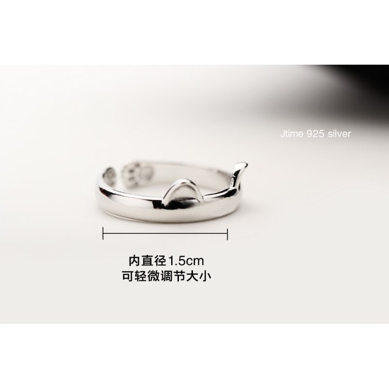 Ring - Manufacturer S925 Silver Cat Paw Open Adjustable Animal Finger Ring