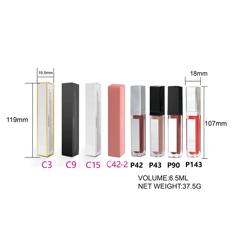 Lipgloss - Manufacturer Private Label LED Mirror Tube Waterproof Matte Liquid