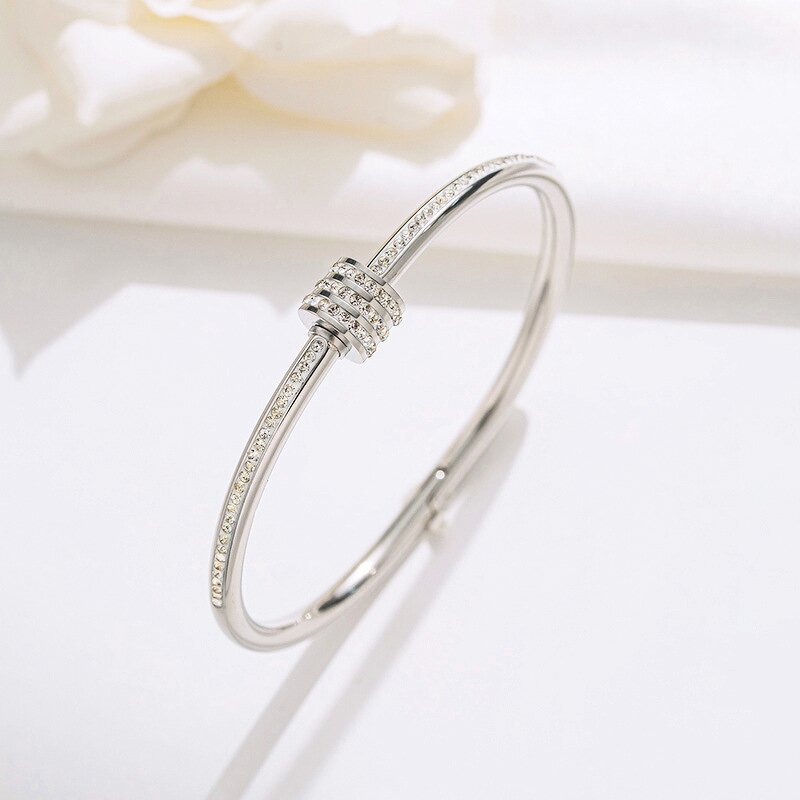 Bracelet - Manufacturer Four-leaf Flower Titanium Steel Rose Gold Diamond Women