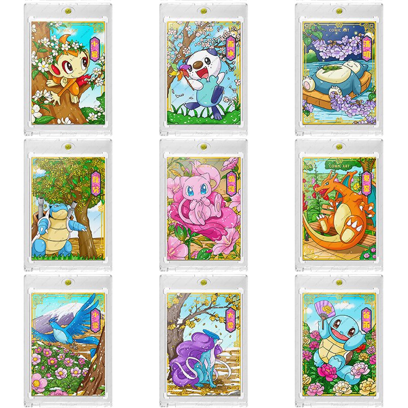 Trading Card Game - Manufacturer Pokemon Comic Art VOL2 Metal Cards 77Packs Rare Limited Kids