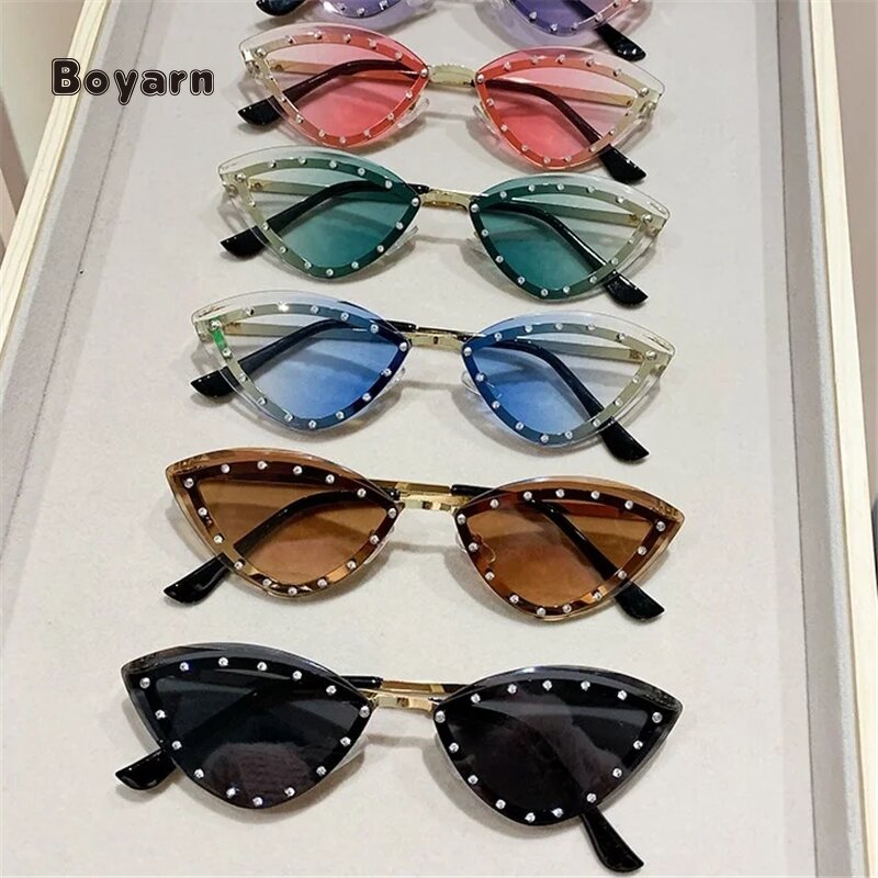 Sunglasses - Manufacturer Women's Rimless Metal Frame UV400 Custom Logo New