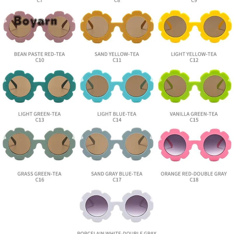 Sunglasses - Manufacturer Kids Plastic Flower Shape Outdoor Promotional Shades