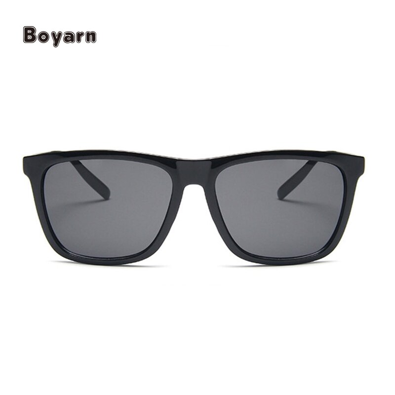 Sunglasses - Manufacturer HKBY1194 Unisex Black PC Square UV400 Custom Logo