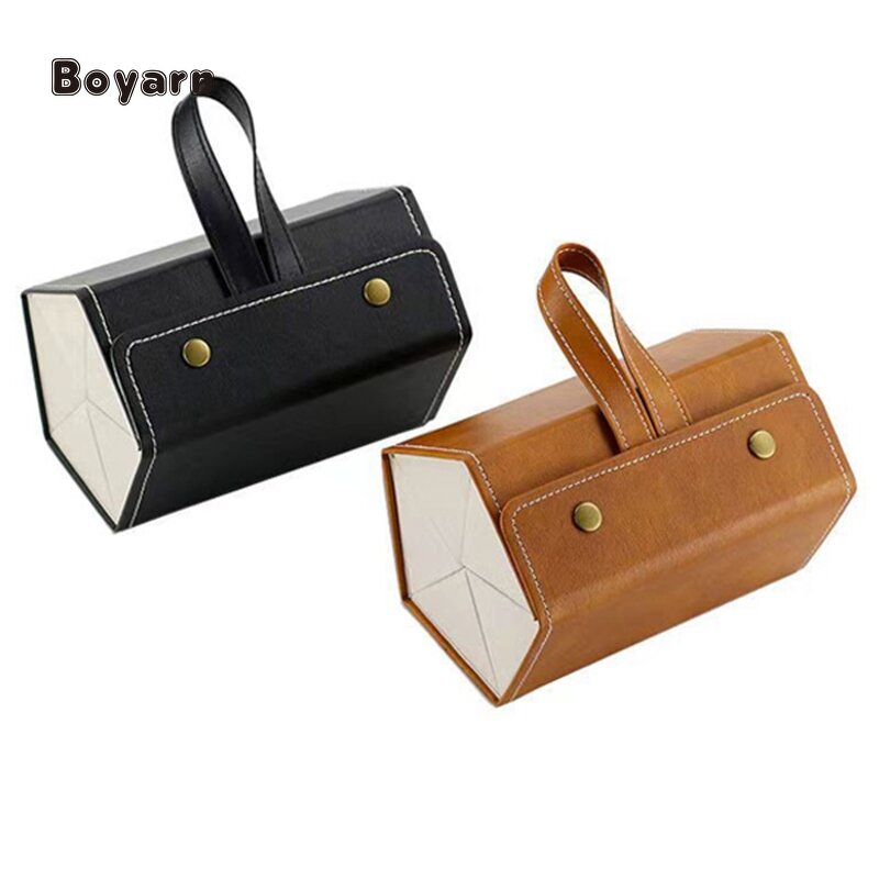 Glasses Case - Manufacturer 5-Slot Foldable Leather Custom Logo Travel Organizer