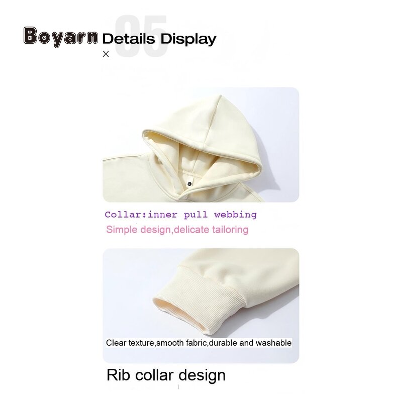 Hoodie - Manufacturer 480GSM Oversized Unisex Custom Logo Print Loose Plus Size