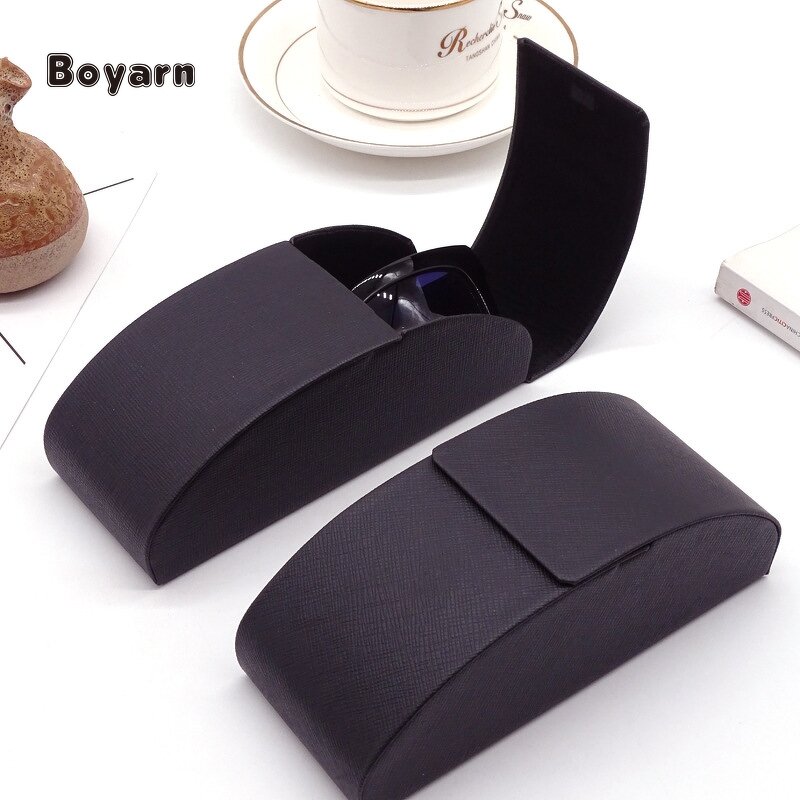 Glasses Case - Manufacturer HKBY Rectangle Hard PU Custom Logo Optical Packaging