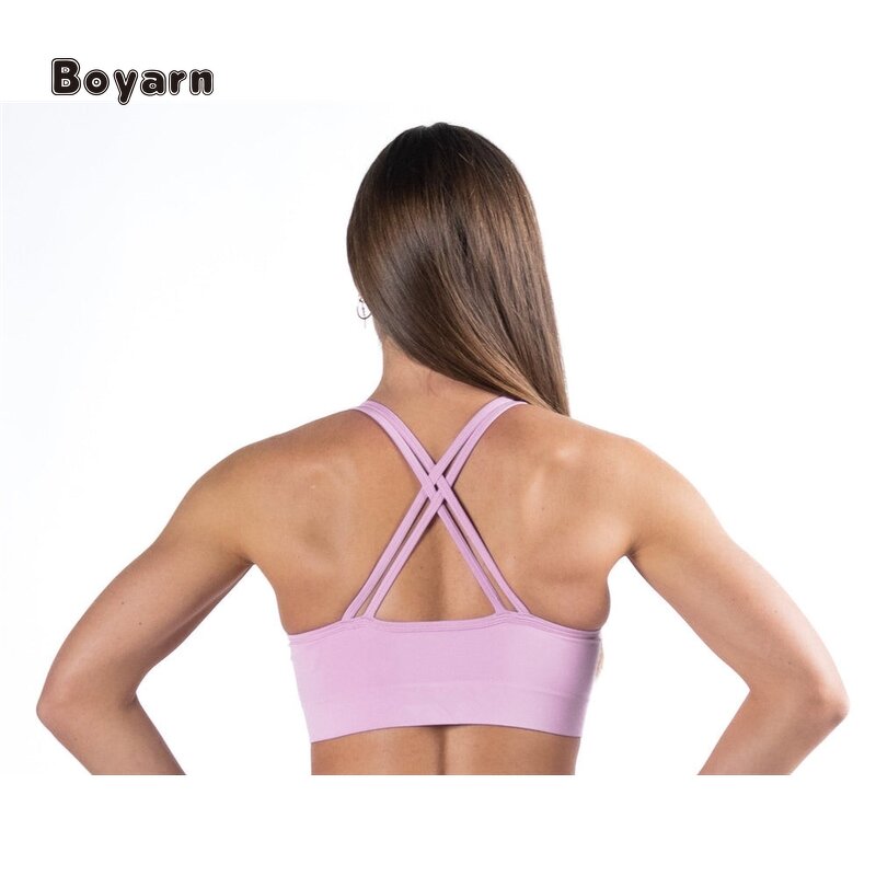 Yoga Bra - Manufacturer Women's Seamless Cross Back Padded Custom Plus Size Soft