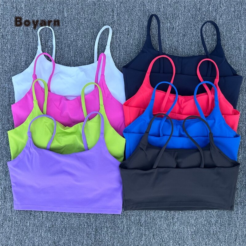 Sports Bra - Manufacturer Women's Nylon Cross Strap Padded Quick-Dry Yoga Fitness